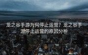 龙之谷手游为何停止运营？龙之谷手游停止运营的原因分析