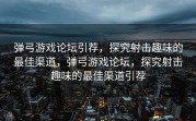 弹弓游戏论坛引荐，探究射击趣味的最佳渠道，弹弓游戏论坛，探究射击趣味的最佳渠道引荐