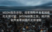 MSDN我告诉你，探索微软开发者网络的无限可能，MSDN探索之旅，揭开微软开发者网络的无限潜能