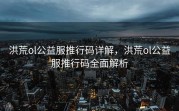 洪荒ol公益服推行码详解，洪荒ol公益服推行码全面解析