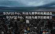 华为P20 Pro，科技与美学的完美结合，华为P20 Pro，科技与美学的巅峰交融