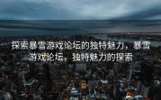 探索暴雪游戏论坛的独特魅力，暴雪游戏论坛，独特魅力的探索