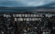 Bigo，引领数字娱乐的新纪元，Bigo引领数字娱乐新时代