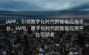 IAPP，引领数字化时代的智能应用平台，IAPP，数字化时代的智能应用平台引领者