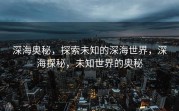 深海奥秘，探索未知的深海世界，深海探秘，未知世界的奥秘