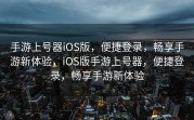 手游上号器iOS版，便捷登录，畅享手游新体验，iOS版手游上号器，便捷登录，畅享手游新体验