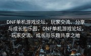DNF单机游戏论坛，玩家交流、分享与成长的乐园，DNF单机游戏论坛，玩家交流、成长与乐趣共享之地