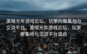 黑暗光年游戏论坛，玩家的聚集地与交流平台，黑暗光年游戏论坛，玩家聚集地与交流平台盛启
