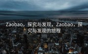 Zaobao，探究与发现，Zaobao，探究与发现的旅程