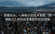 探索BUV，一种新兴的技术革新，探索BUV，新兴技术革新的前沿领域
