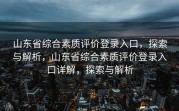 山东省综合素质评价登录入口，探索与解析，山东省综合素质评价登录入口详解，探索与解析