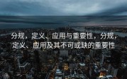 分规，定义、应用与重要性，分规，定义、应用及其不可或缺的重要性