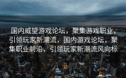 国内威望游戏论坛，聚集游戏职业，引领玩家新潮流，国内游戏论坛，聚集职业前沿，引领玩家新潮流风向标