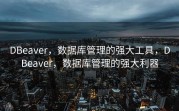 DBeaver，数据库管理的强大工具，DBeaver，数据库管理的强大利器