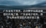 广东省电子税务，迈向数字化税收管理的先锋之路，广东省电子税务，数字化税收管理的先锋探索之路