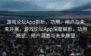 游戏论坛App剖析，功用、用户与未来开展，游戏论坛App深度解析，功用概览、用户洞悉与未来展望