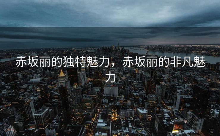 赤坂丽的独特魅力，赤坂丽的非凡魅力