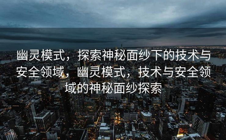 幽灵模式，探索神秘面纱下的技术与安全领域，幽灵模式，技术与安全领域的神秘面纱探索