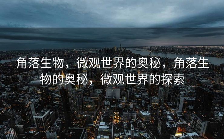 角落生物，微观世界的奥秘，角落生物的奥秘，微观世界的探索
