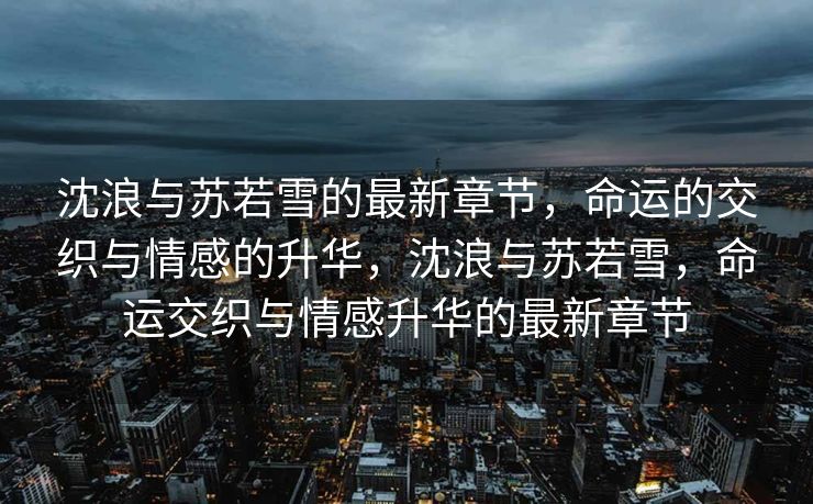 沈浪与苏若雪的最新章节，命运的交织与情感的升华，沈浪与苏若雪，命运交织与情感升华的最新章节