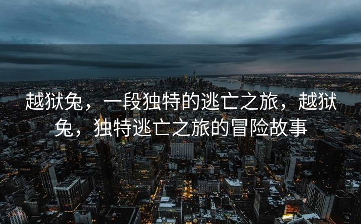 越狱兔,一段独特的逃亡之旅,越狱兔,独特逃亡之旅的冒险故事 越狱兔,一段独特的逃亡之旅,越狱兔,独特逃亡之旅的冒险故事