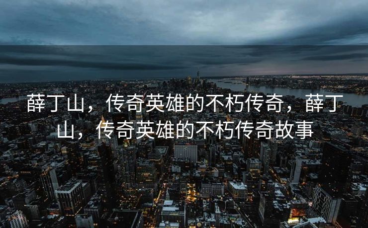 薛丁山，传奇英雄的不朽传奇，薛丁山，传奇英雄的不朽传奇故事
