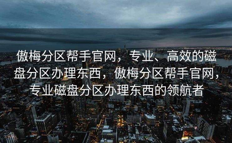 傲梅分区帮手官网，专业、高效的磁盘分区办理东西，傲梅分区帮手官网，专业磁盘分区办理东西的领航者