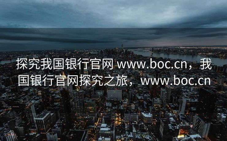 探究我国银行官网 www.boc.cn，我国银行官网探究之旅，www.boc.cn