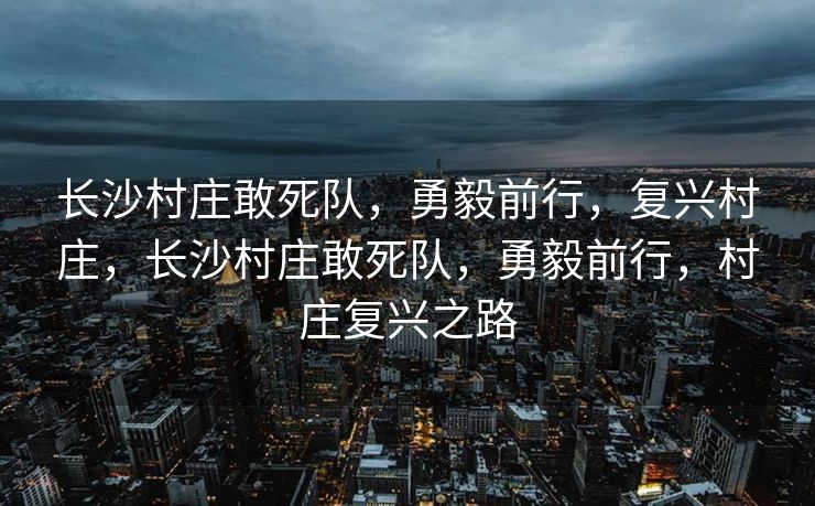 长沙村庄敢死队,勇毅前行,复兴村庄,长沙村庄敢死队,勇毅前行,村庄复兴之路 长沙村庄敢死队,勇毅前行,复兴村庄,长沙村庄敢死队,勇毅前行,村庄复兴之路
