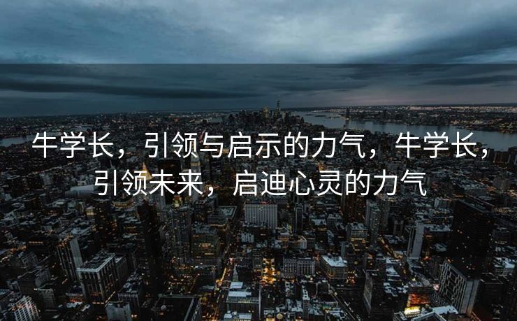 牛学长，引领与启示的力气，牛学长，引领未来，启迪心灵的力气
