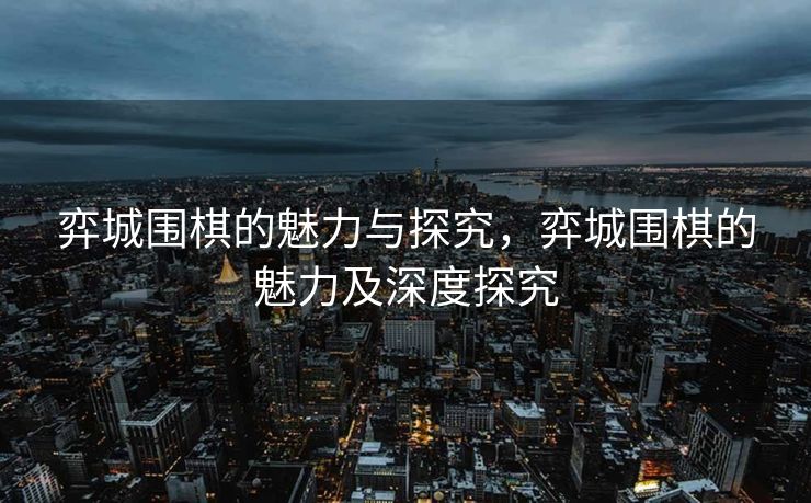 弈城围棋的魅力与探究，弈城围棋的魅力及深度探究