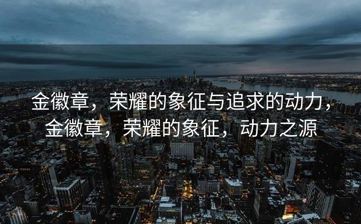 金徽章，荣耀的象征与追求的动力，金徽章，荣耀的象征，动力之源