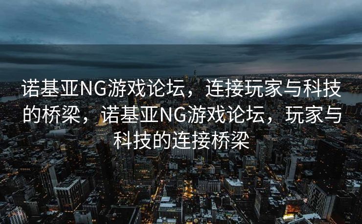 诺基亚NG游戏论坛，连接玩家与科技的桥梁，诺基亚NG游戏论坛，玩家与科技的连接桥梁