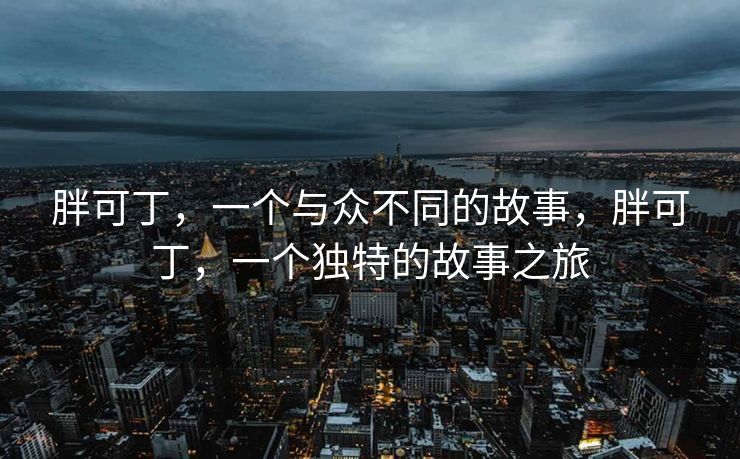 胖可丁，一个与众不同的故事，胖可丁，一个独特的故事之旅