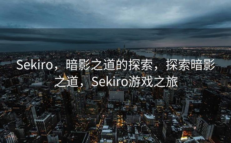 Sekiro，暗影之道的探索，探索暗影之道，Sekiro游戏之旅